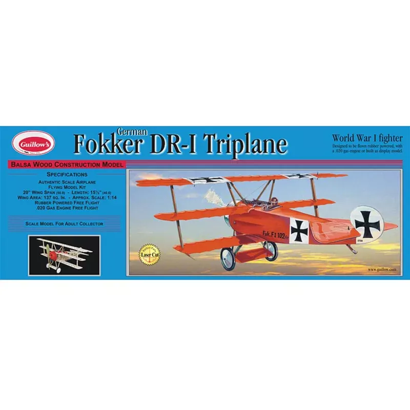 1/14 WW1 Fokker DR-1Triplane