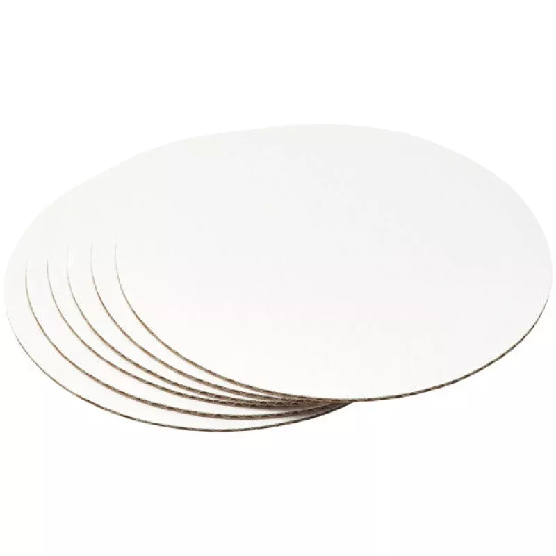 10 Round Waxed Corrugated Cake Board