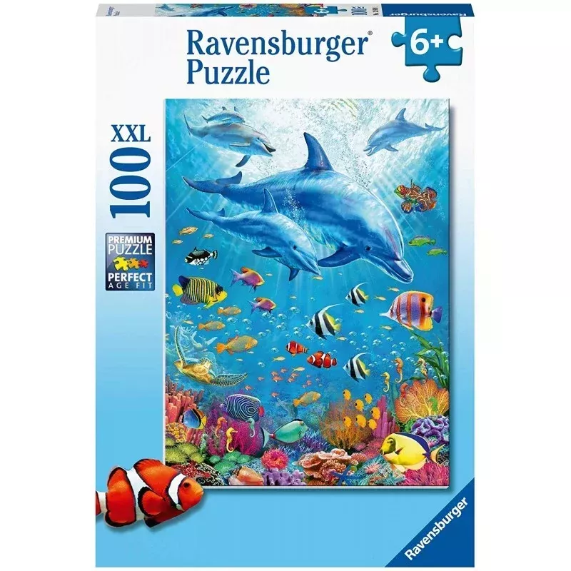 100 pc Puzzle – Pod of Dolphins