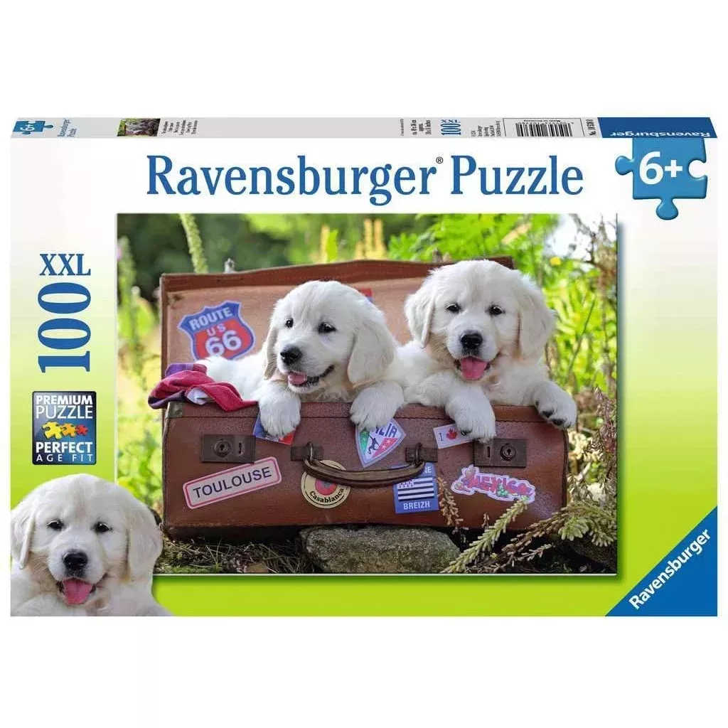 100 pc Puzzle – Travelling Pups
