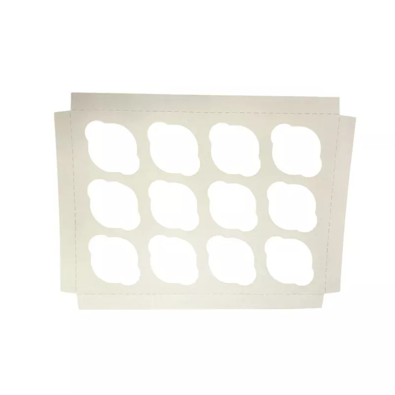 12ct. White Cupcake Insert 10x14