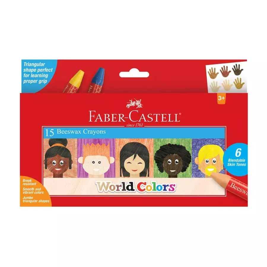 15 Beeswax Crayons – World Colors