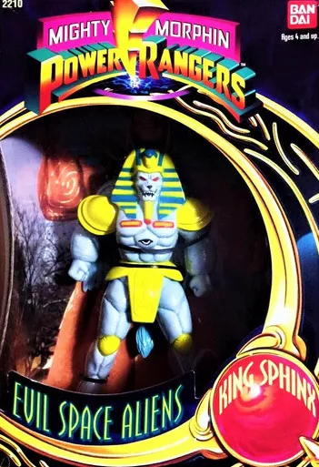 1993 Mighty Morphin Power Ranger 9" Evil Space Alien King Sphinx Action Figure