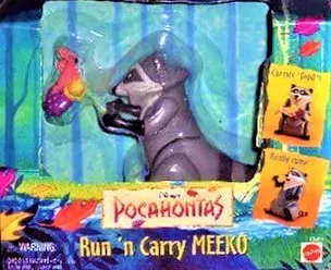 1995 Disney's Pocahontas Run 'n Carry Meeko Action Figure Mattel #13491