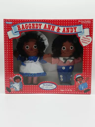 1995 Raggedy Ann & Andy African American Doll Set Kenner Toys #70136