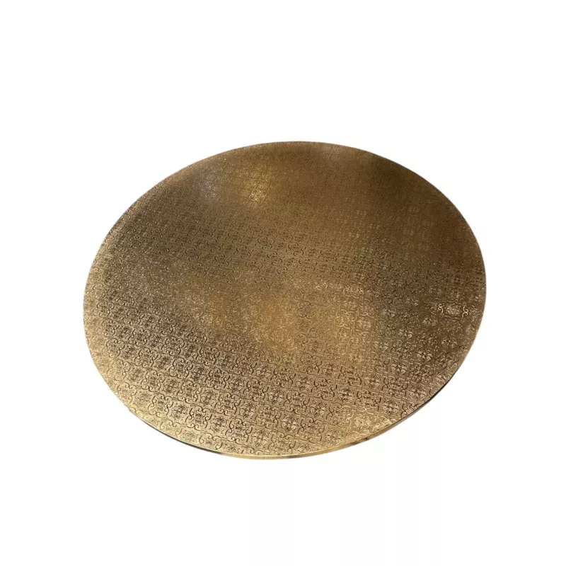 24 Round Gold Cake Drum Board