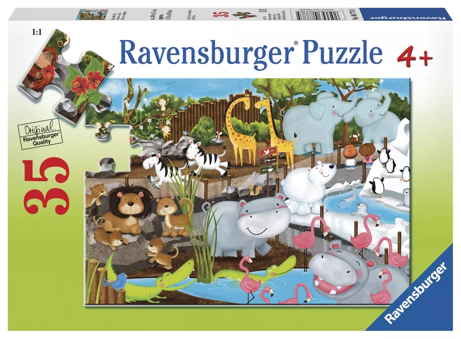 35 pc Puzzle – Day at the Zoo
