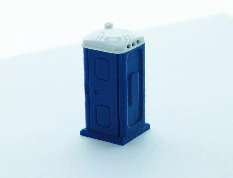 3D To Scale 64-141-BL 1/64 – Porta-Potty Blue/White Miniature Detail