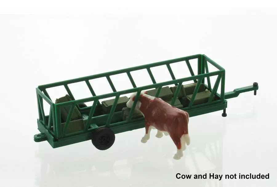 3D To Scale 64-308-GR 1/64 – Portable Cattle Feeder 20ft Green Diorama