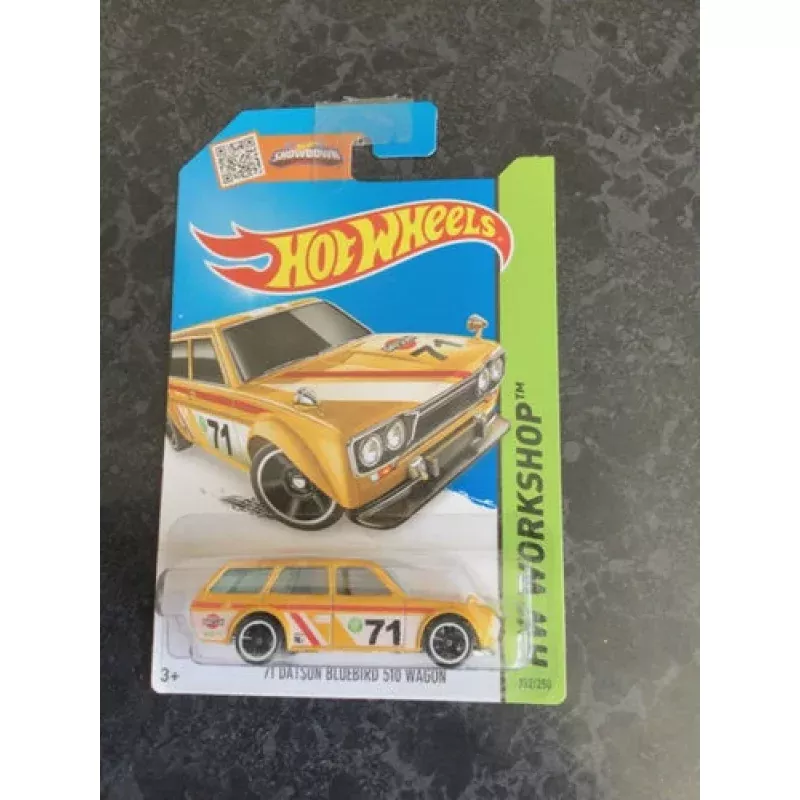 71 DATSUN BLUEBIRD 510 WAGON ( YELLOW )LONG CARD