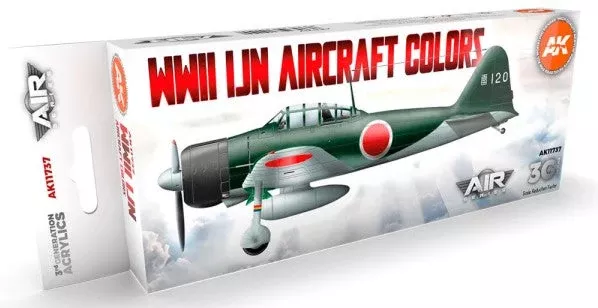AK Interactive 11737 Air Series: WWII IJN Aircraft 3G Acrylic Paint Set (8 Color