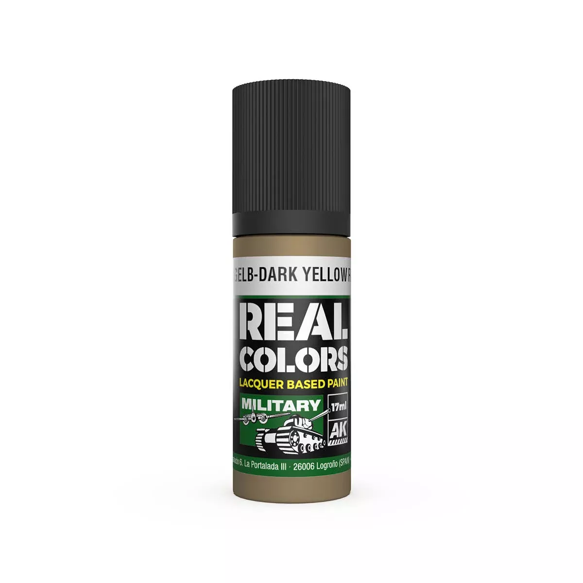 AK Real Colors Dunkelgelb-Dark Yellow RAL 7028 Lacquer Paint 17mL