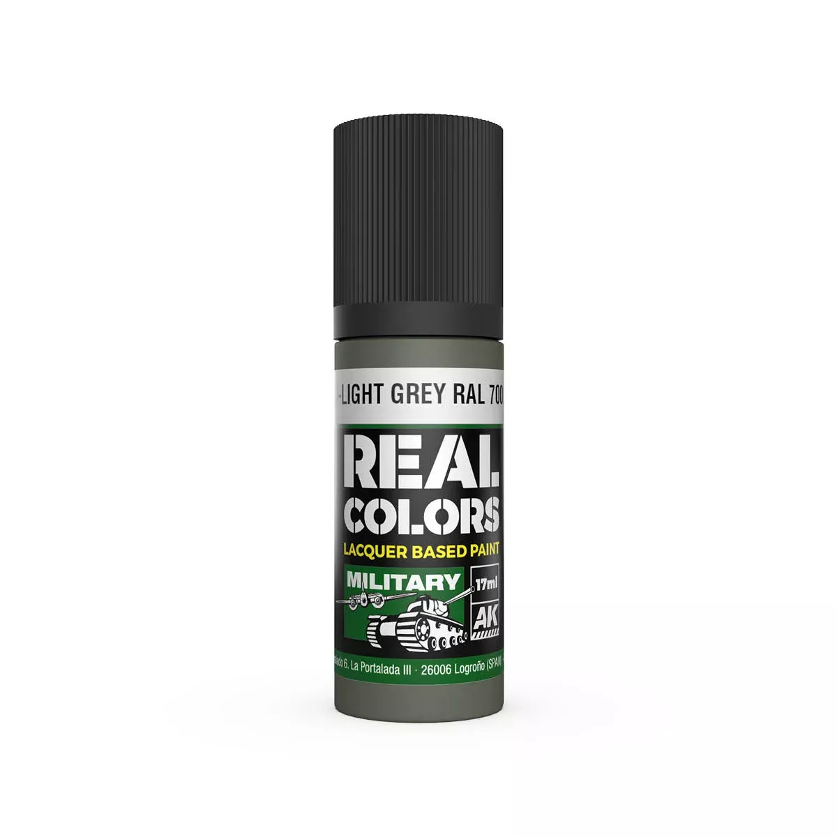 AK Real Colors Hellgrau-Light Grey RAL 7009 (Interior Color) Lacquer Paint 17mL