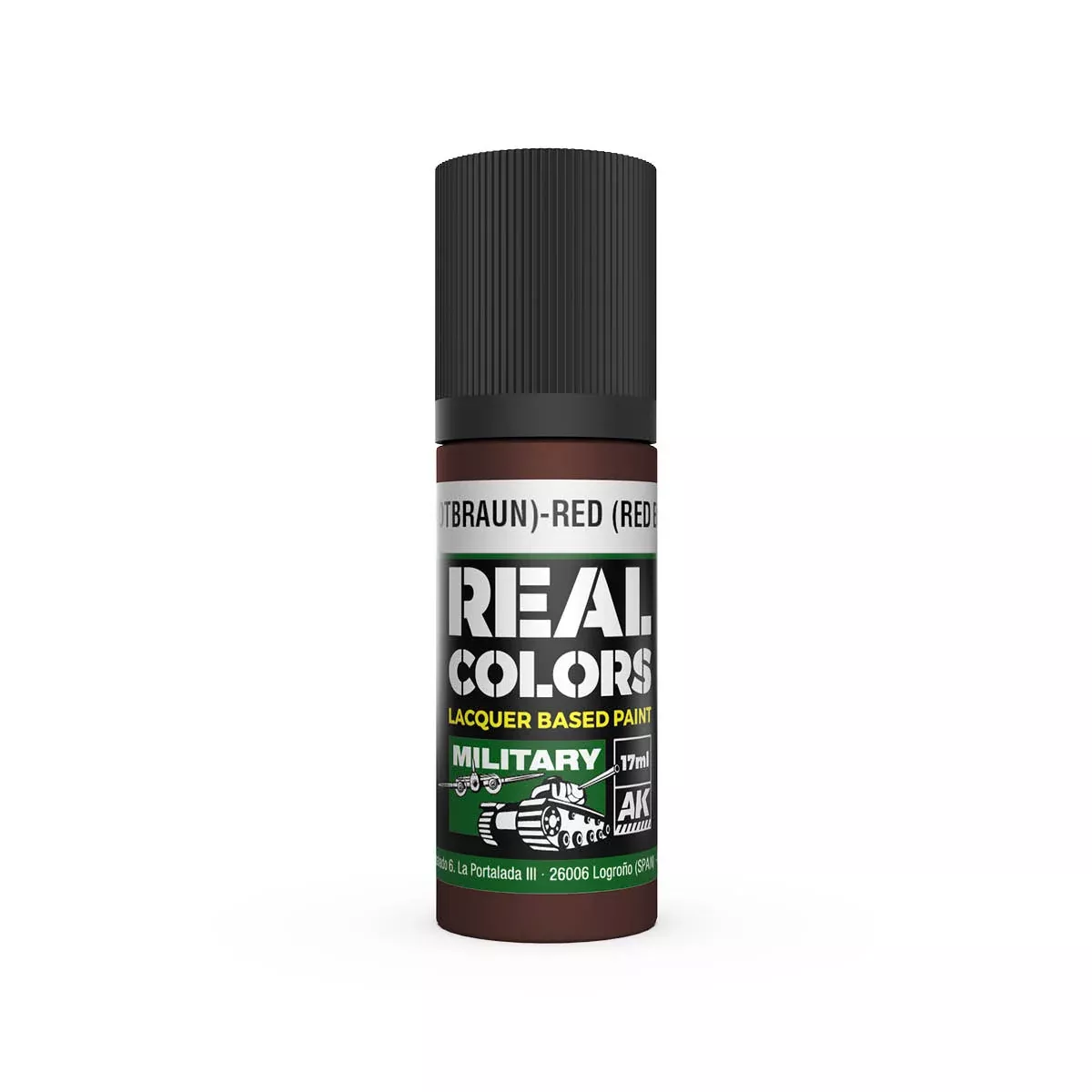 AK Real Colors Rot (Rotbraun)-Red Brown RAL 8012 Lacquer Paint 17mL