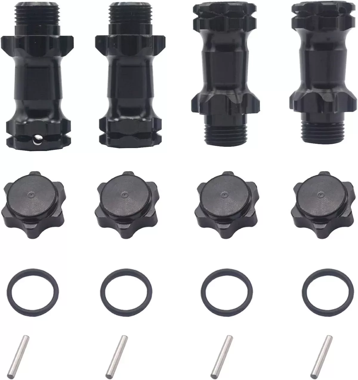 Aluminum 17mm Wheel Hex Hub 30mm Extension Adapter Hub with 12mm Cap