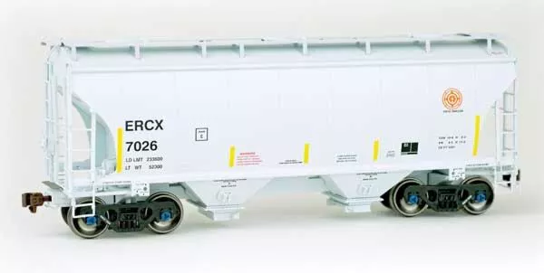American Limited Models 2005 HO Scale Trinity 3281 2-Bay Covered Hopper Excel Railcar ERCX 7026
