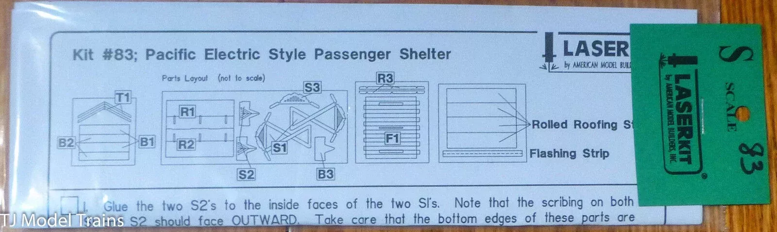 American Model Builders #83 Pacific Electric Styel Pass. Shelter Kit (S Scale)