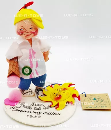 Annalee 1993-1994 Anniversary Ice Cream Logo Kid Wired Doll 9653