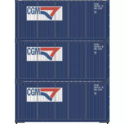 Athearn 27788 HO Scale 20' Intermodal Corrugated Container CGM CGTU