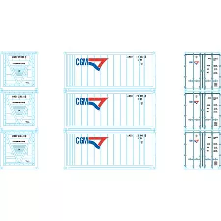 Athearn 28886 HO Scale 20' Intermodal Reefer Container CGM AMCU