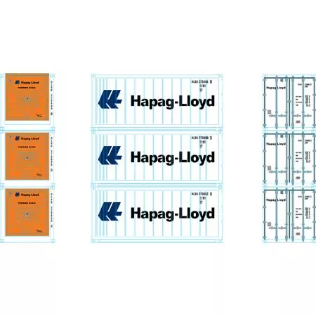 Athearn 28888 HO Scale 20' Intermodal Reefer Container Hapa-Llyod HLXU