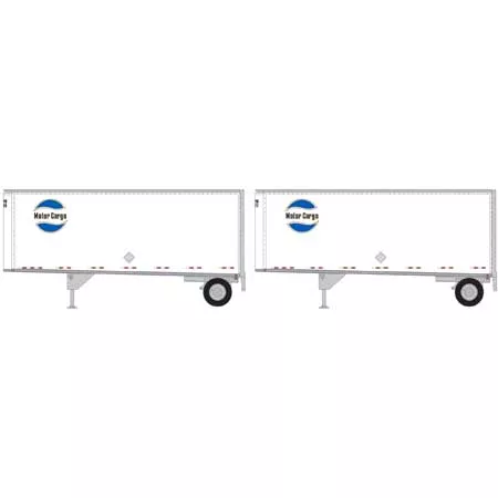Athearn 29042 HO Scale 28' Trailers with Dolly Motor Cargo