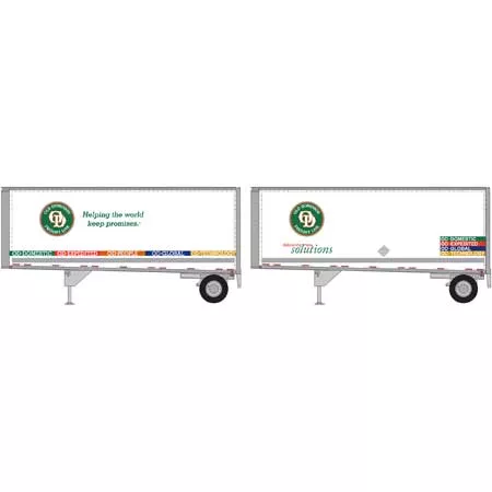 Athearn 29045 HO Scale 28' Trailers with Dolly Old Dominion