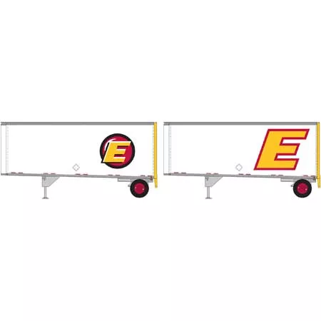 Athearn 29046 HO Scale 28' Trailers with Dolly Estes