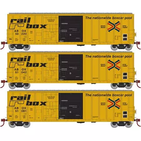 Athearn 71003 HO Scale 50' FMC Exterior Post Combo Door Boxcar "Early" Railbox ABOX