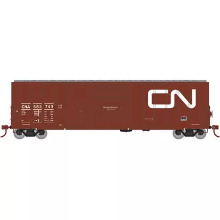 Athearn 71013 HO Scale 50' FMC Combo Door Boxcar Canadian National CN 553743
