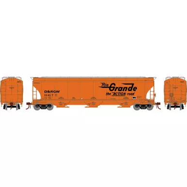 Athearn Genesis #ATGH1060 Trinity Coverd Hopper Rio Grande 10417