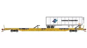 Athearn Genesis G70000 HO Scale F89-F Flatcar Trailer Train XTTX 154122 with Leaseway Trailer