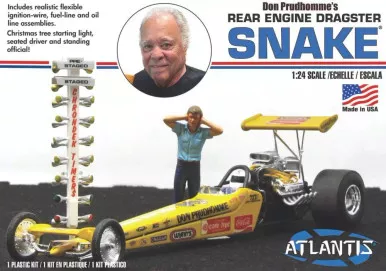 Atlantis #M7528 1/24 Don Prudhomme Snake Rear Engine Dragster