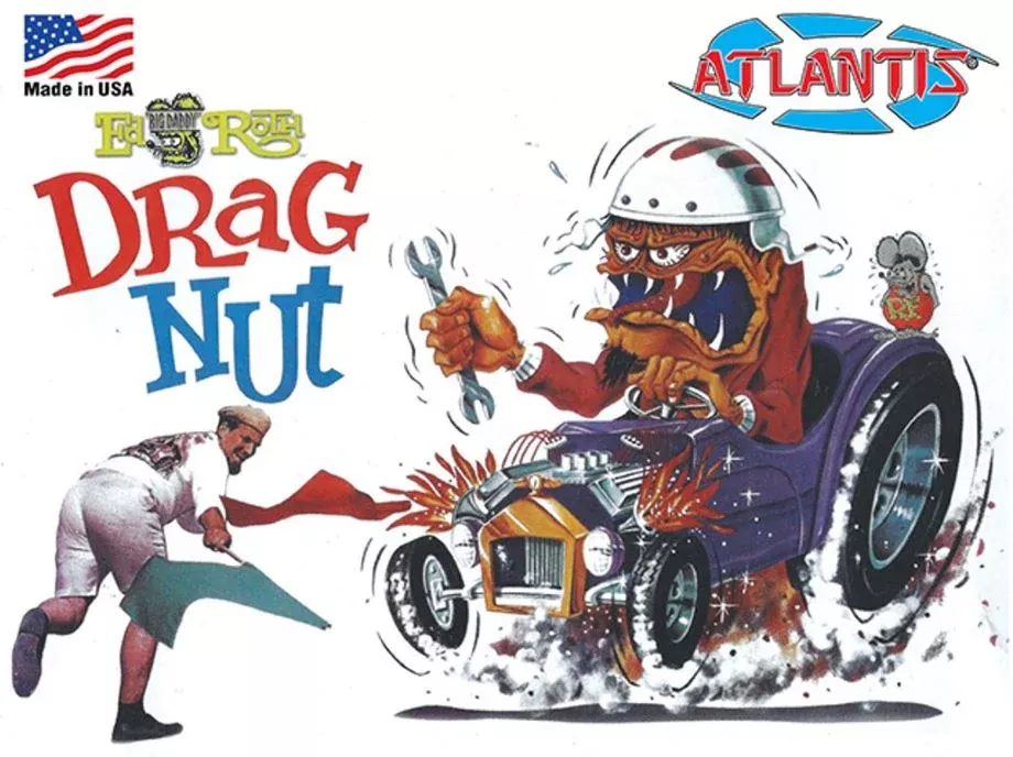 Atlantis Models 1303 Ed Big Daddy Roth Drag Nut Car & Figure 6" Tall (formerly R