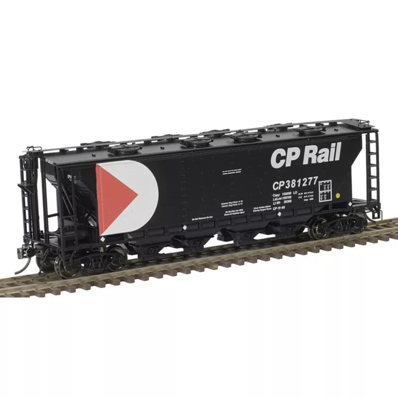 Atlas 20006369 HO Scale 6 Hatch Slab Side Covered Hopper Canadian Pacific "Multimark" CP 381277