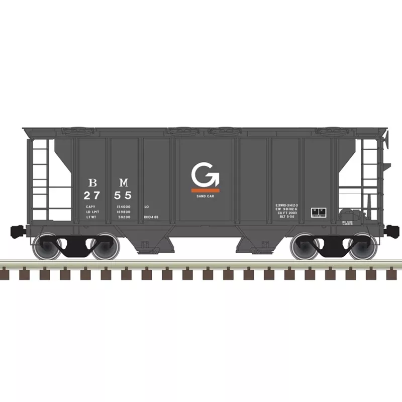 Atlas Trainman 20006549 HO Scale PS-2 Covered Hopper Guilford B&M 2755