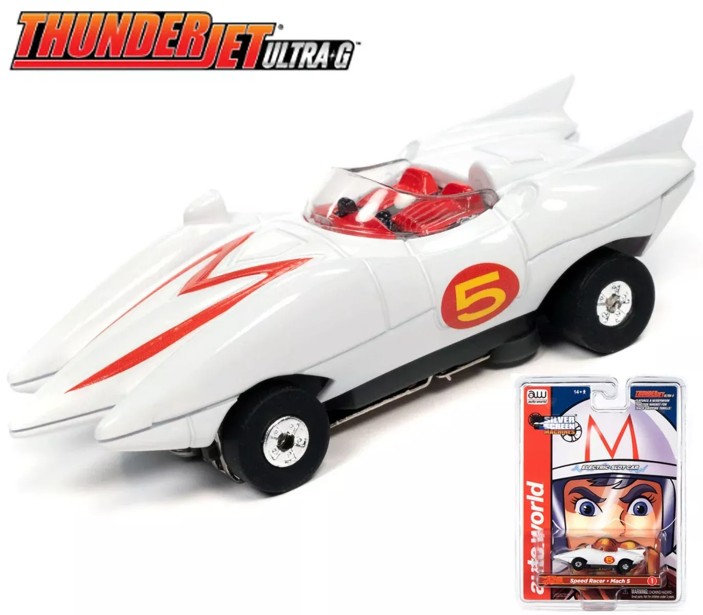 Auto World Speed Racer Mach 5 Thunderjet HO Slot Car for AFX Tjet R36