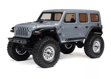 “Axial #AXI00002V3T3 1/24 SCX24 Jeep Wrangler JLU 4X4 Rock Crawler Brushed RTR Gray