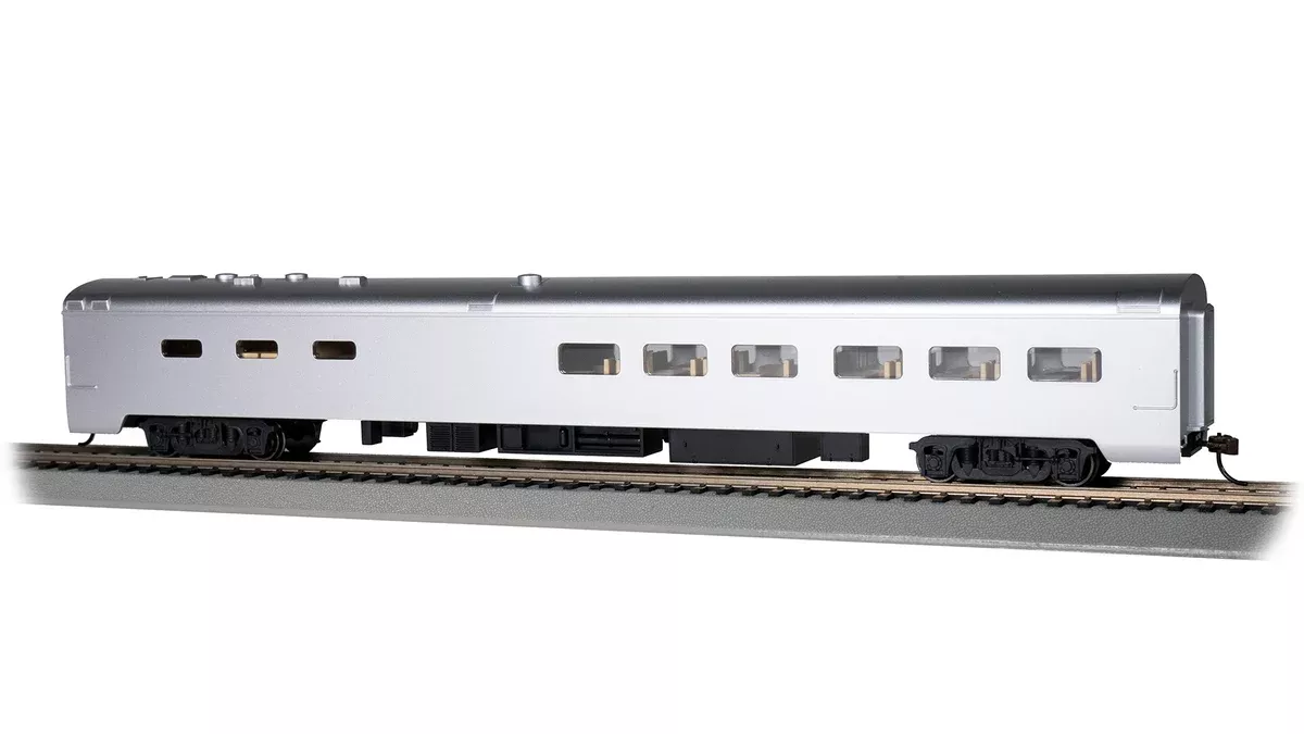 Bachmann 14803 HO Scale 85' Dining Car Painted Unlettered Aluminum