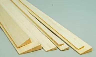 BalsaWood # 8 x 32 x 915 mm Trailing Edge- 1Pc