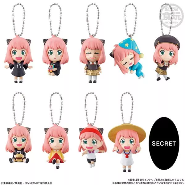 BANDAI CANDY Spy X Family Mascot A Lot Of Anya! 10Pcs Box