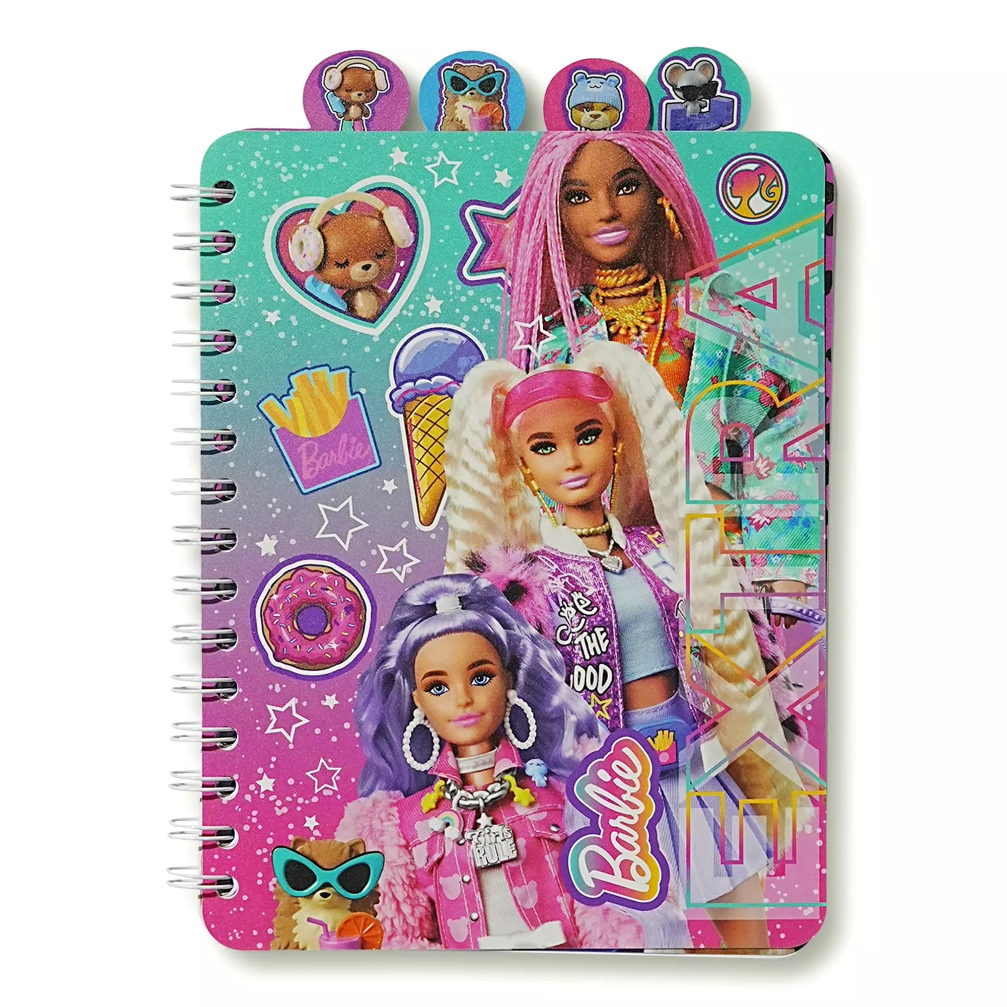 Barbie 4 Tab Spiral Notebook | 9 x 6 Inches