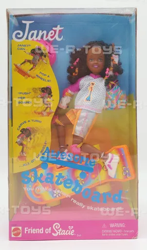 Barbie Awesome Skateboard Janet Doll 1999 Mattel No 24991 NRFB