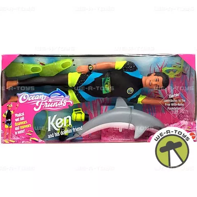 Barbie Ocean Friends Ken and His Dolphin Friend Doll Set 1996 Mattel 15430