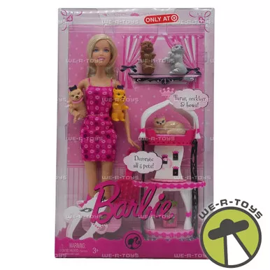 Barbie Pink Collection Barbie and Pets Doll Set 2008 Target Exclusive P3497 New