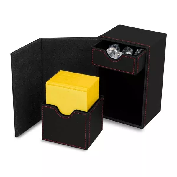 BCW Deck Vault 80 Black Card And Dice Holder