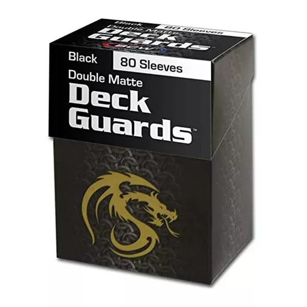 BCW Double Matte Blck 80 Sleeves Deck Guards