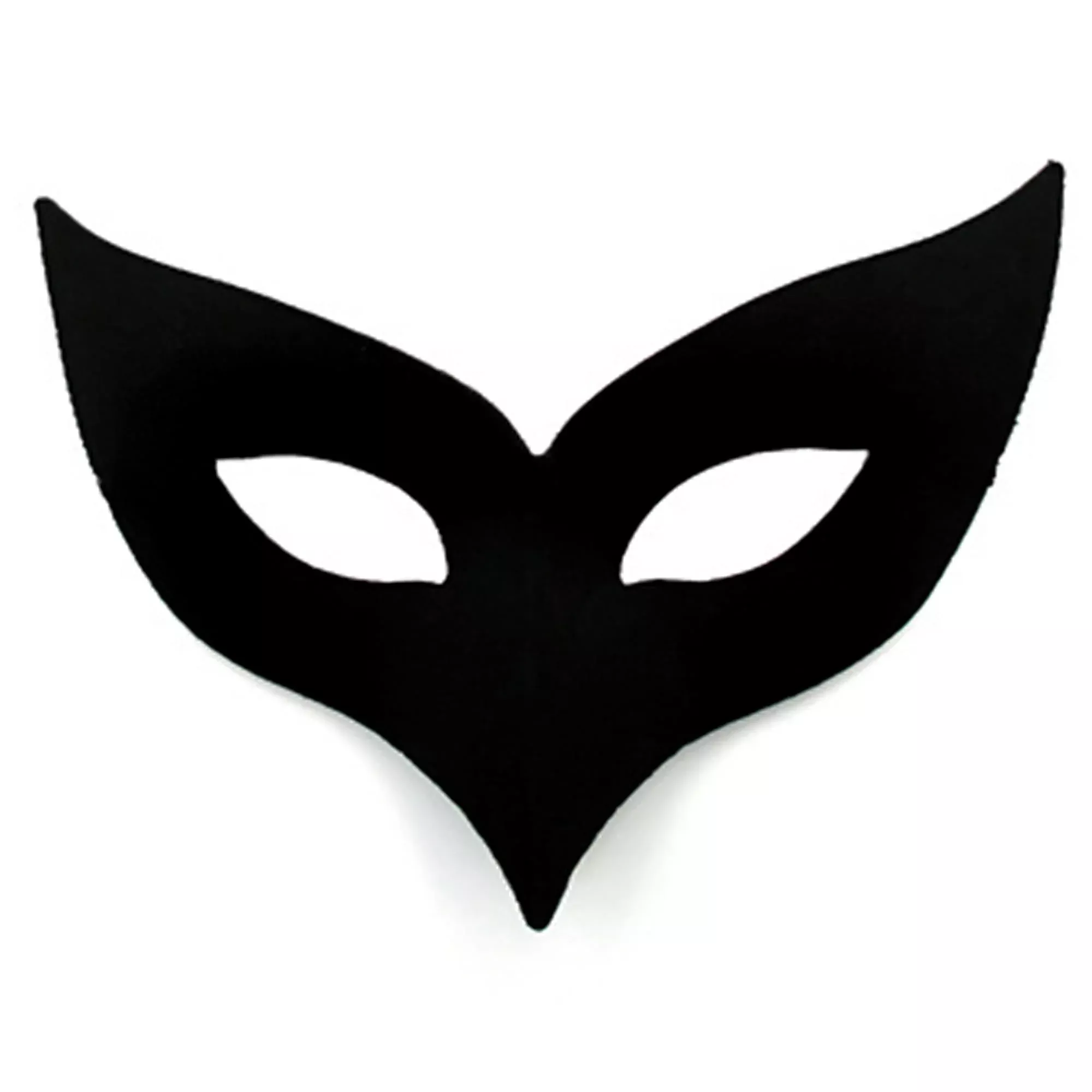 Black Pointed Mystique Mask (Half)