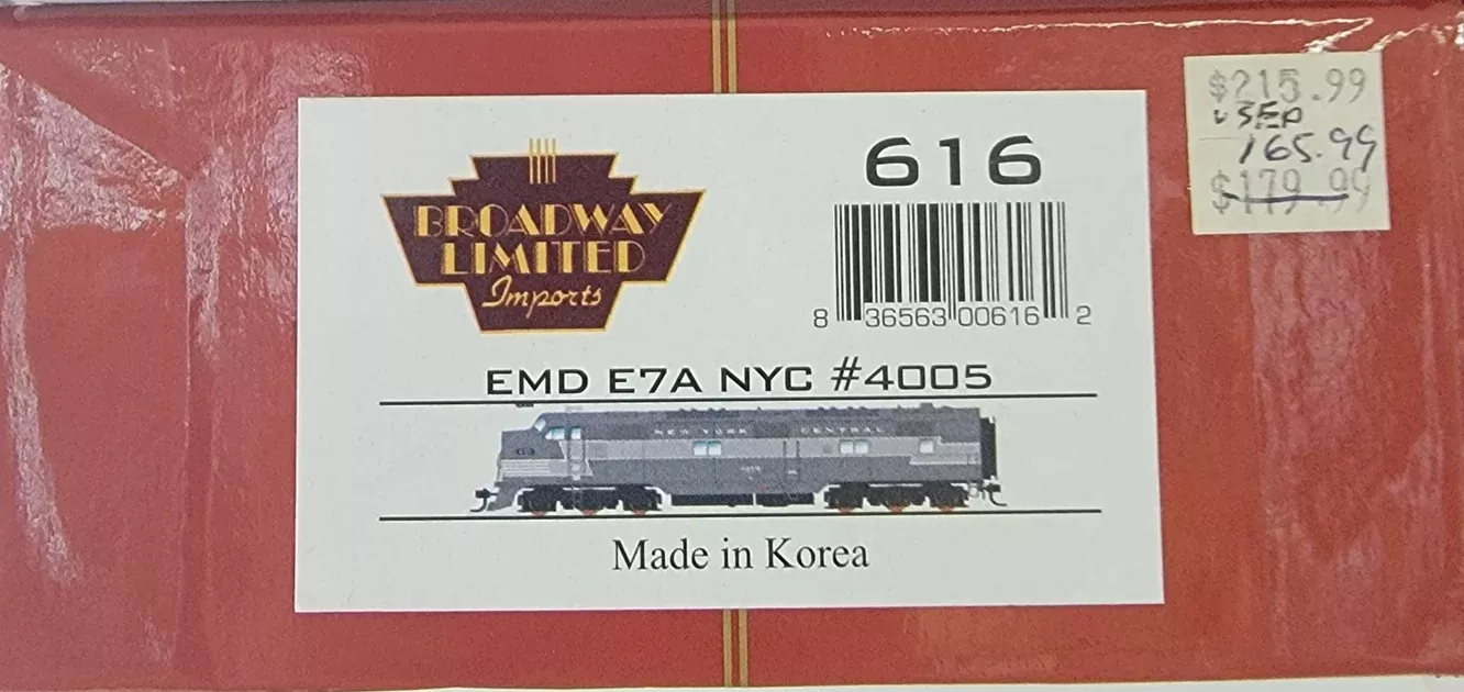 BLI 616 HO Scale EMD E7A Diesel NYC 4005 DCC QSI Sound