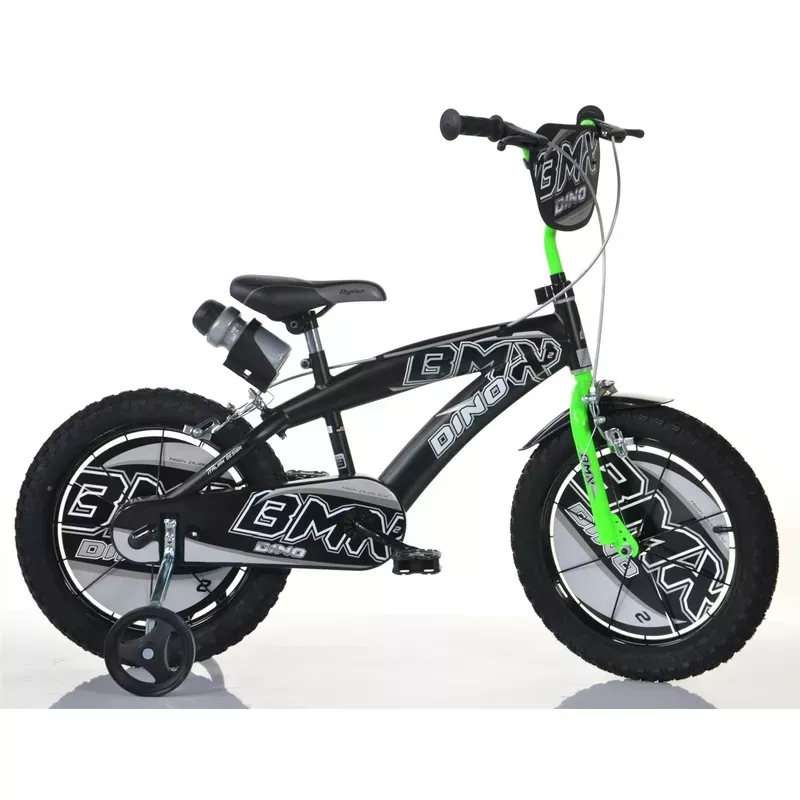 BMX Style 14″ Black/Green Bike